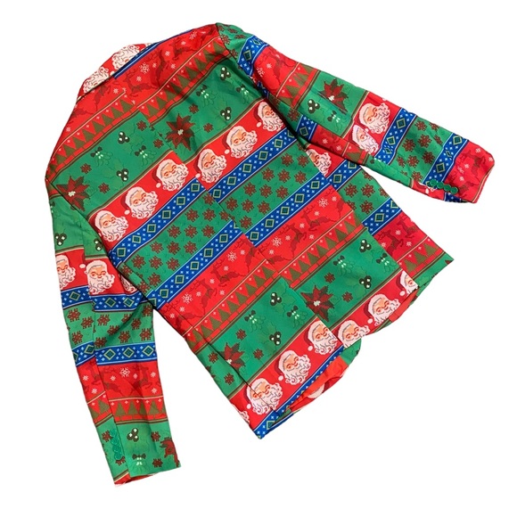 Dec 25th Christmas Not So Suit Suit 3 Piece Coat Pants Tie Santa Mens Size Large - Picture 4 of 16